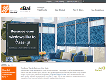 Tablet Screenshot of homedepot.baliblinds.com